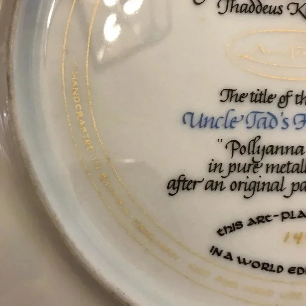 Anna Perenna Uncle Tad's Holiday Cats “Pollyanna” Thaddeus Krumeich Cat Plate - Picture 11 of 14